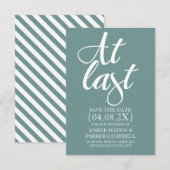 Invitation Enregistrer la Date | Enfin  (Devant / Derrière)