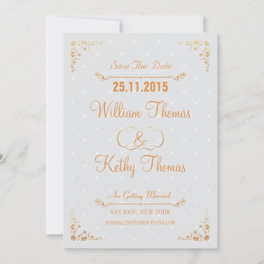 INVITATION ENREGISTRER LA DATE, ENREGISTRER LA DATE ANNONCE L (Devant)