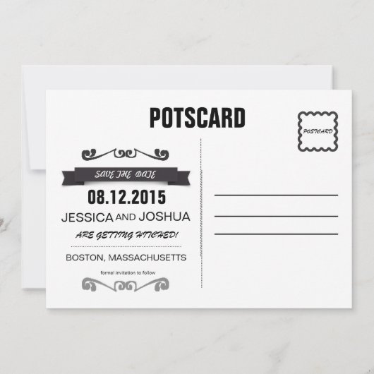 INVITATION ENREGISTRER LA DATE, ENREGISTRER LA DATE ANNONCE L (Dos)