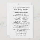 Invitation Enregistrer la date et l'invitation (Dos)