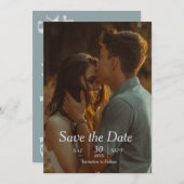 Invitation Enregistrer la date : Fête de l'amour et de l'enga (Devant / Derrière)