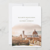Invitation Enregistrer La Date Florence Italie Destination (Dos)
