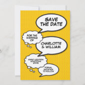Invitation Enregistrer la date Fun Retro Comic Book Pop Art (Dos)
