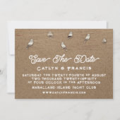 Invitation Enregistrer La Date Gold Kraft Foto Country Bird K (Devant)