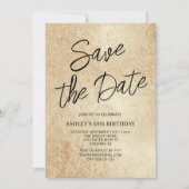 Invitation Enregistrer la date Golden moderne 50e anniversair (Devant)