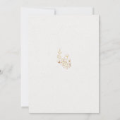 Invitation Enregistrer la date Golden Outline Flower (Dos)