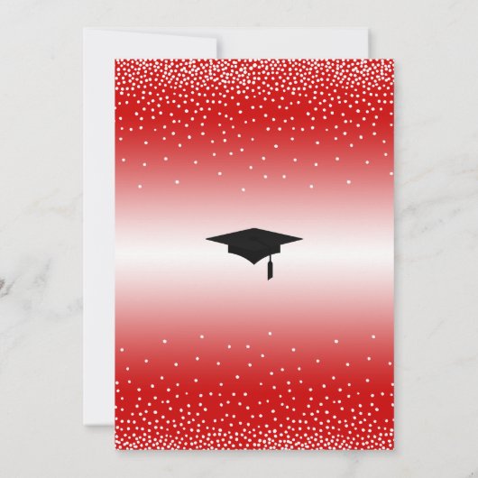 Invitation Enregistrer la Date Graduation Party, Cherry Red (Dos)