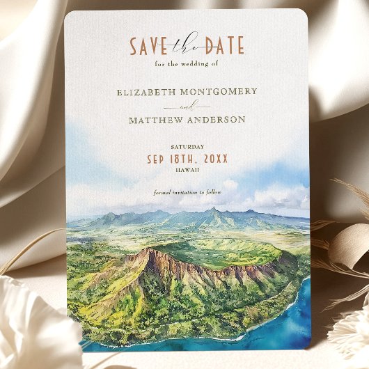Invitation Enregistrer La Date Hawaii Destination Wedding