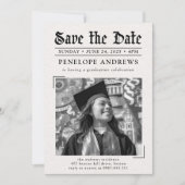 Invitation Enregistrer La Date Journal Photo Graduation Party (Devant)