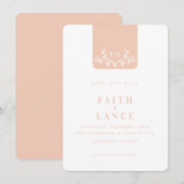 Invitation ENREGISTRER LA DATE le logo brindille du jardin de (Devant / Derrière)