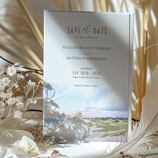 Invitation Enregistrer La Date Les Banques Extérieures, Carol