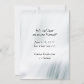 Invitation Enregistrer La Date Mariage Papillon & Cascade (Dos)