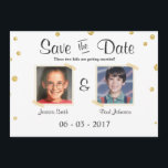 Invitation Enregistrer la date Mariage Rustic Chalkboard Gold<br><div class="desc">♥ A fun and rustic Save the date card.</div>