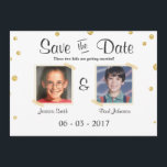 Invitation Enregistrer la date Mariage Rustic Chalkboard Gold<br><div class="desc">♥ A fun and rustic Save the date card.</div>
