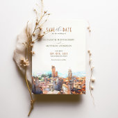 Invitation Enregistrer la date Mariage toscan San Gimignano I