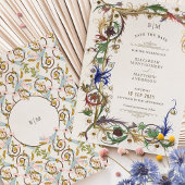 Invitation Enregistrer la date Médiévale Royal Elegance Maria