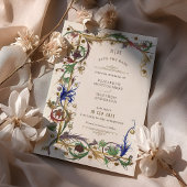 Invitation Enregistrer la date Médiévale Royal Elegance Maria