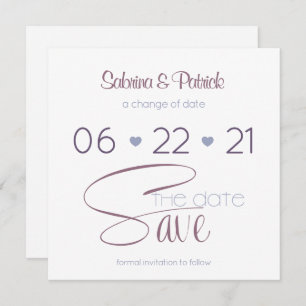 Invitation Enregistrer la date MInimalist Orchid Lilac