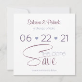 Invitation Enregistrer la date MInimalist Orchid Lilac (Devant)