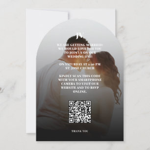 Invitation Enregistrer la date minimum Mariage blanc floral