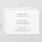 Invitation Enregistrer La Date Modern Photo Mariage Faire-par (Dos)