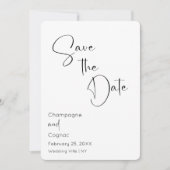 Invitation Enregistrer La Date Modern Script Mariage Photo (Devant)