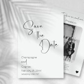 Invitation Enregistrer La Date Modern Script Mariage Photo