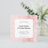 Invitation ENREGISTRER LA DATE moderne boho mandala aquarelle (Debout devant)