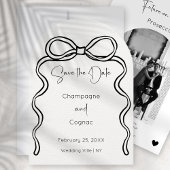Invitation Enregistrer La Date Moderne Bow Arch Mariage Photo