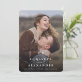 Invitation ENREGISTRER LA DATE moderne élégante couverture ph (Debout devant)