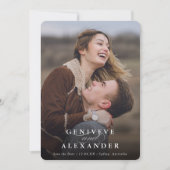 Invitation ENREGISTRER LA DATE moderne élégante couverture ph (Devant)