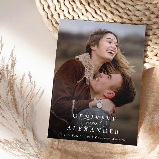 Invitation ENREGISTRER LA DATE moderne élégante couverture ph