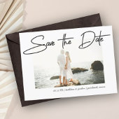 Invitation Enregistrer la date Moderne Mariage stylo Stroke S