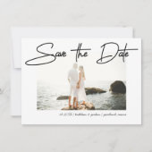 Invitation Enregistrer la date Moderne Mariage stylo Stroke S (Devant)