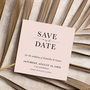 Invitation ENREGISTRER LA DATE moderne minimaliste élégant no