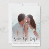 Invitation Enregistrer la date Moderne Stylish Calligraphie a (Devant)