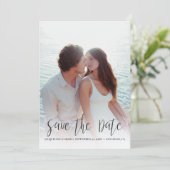 Invitation Enregistrer la date Moderne Stylish Calligraphie a (Debout devant)