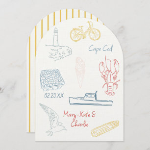 Invitation Enregistrer la date New England Mariage d'été