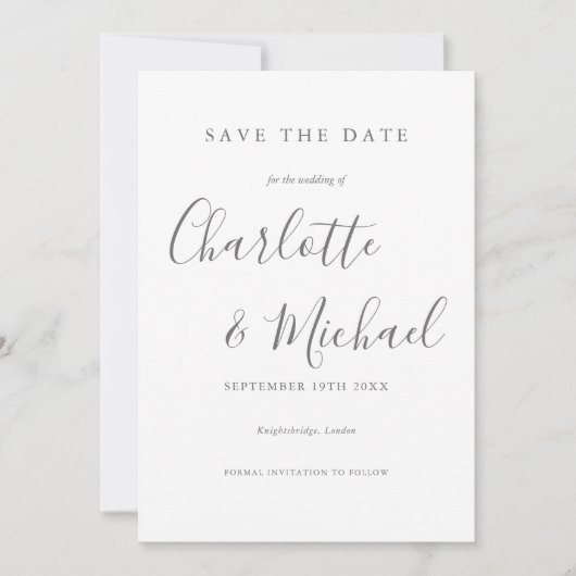 Invitation Enregistrer la date Nouvelle date Mariage photo El (Devant)