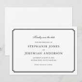 Invitation Enregistrer la date officielle (Devant / Derrière)