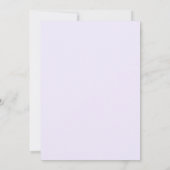 Invitation Enregistrer la date Pale Lilac et Rose Flowers (Dos)
