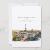 Invitation Enregistrer La Date Paris France Destination Invit (Dos)