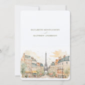 Invitation Enregistrer La Date Paris France Destination Invit (Dos)