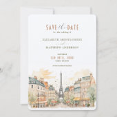 Invitation Enregistrer La Date Paris France Destination Invit (Devant)