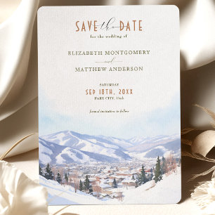 Invitation Enregistrer La Date Park City, Mariage De L'Utah