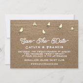 Invitation Enregistrer La Date Photo Gold Kraft Black Birds D (Devant)