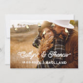 Invitation Enregistrer La Date Photo Gold Kraft Black Birds D (Dos)