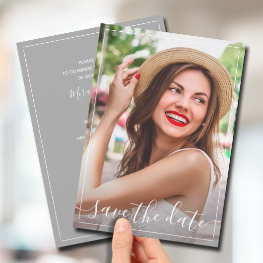 Invitation Enregistrer la Date Photo Graduation Party