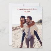 Invitation Enregistrer la date photo la terre tonalité boho a (Dos)