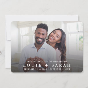 Invitation ENREGISTRER LA DATE photo moderne minimaliste type